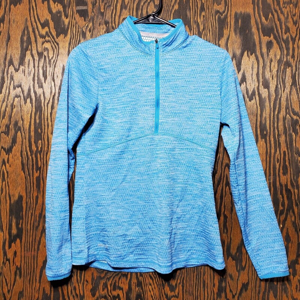 Nike Dri-Fit Women's Small Golf Shirt 1/2 Zip Long Sleeve Blue 884965-482